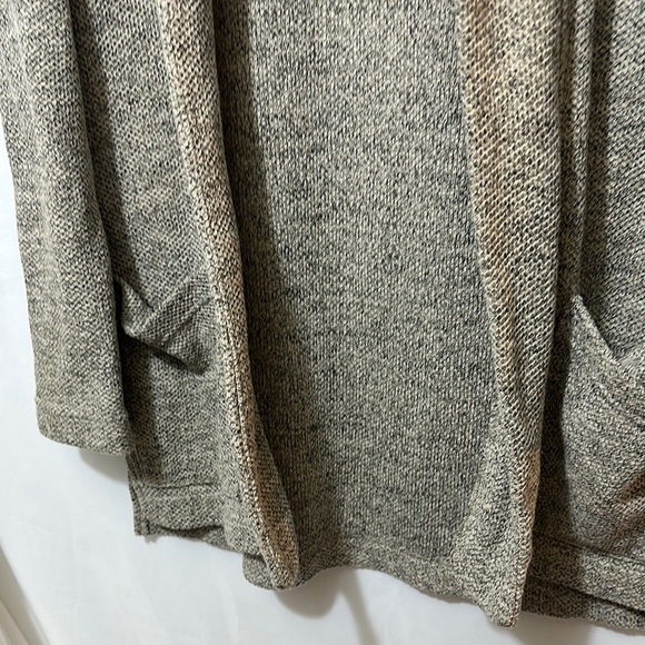 Zara Gray Cardigan with Shawl Collar and Open Front - Picture 6 of 6